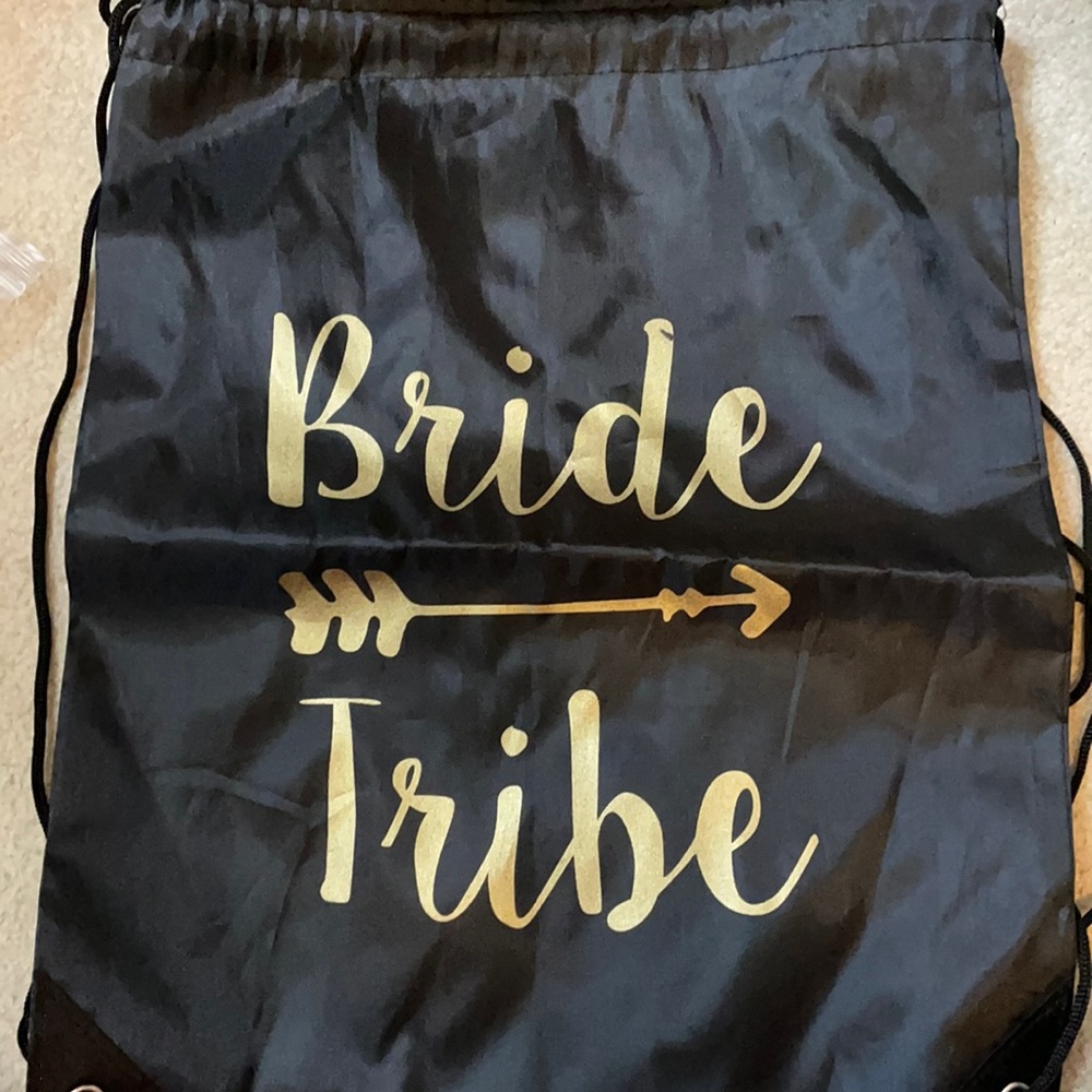 Bride tribe drawstring bag